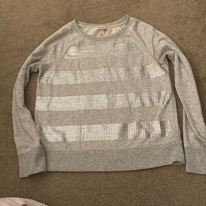 Sequin striped sweater